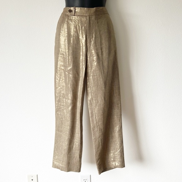 Ralph Lauren Collection Purple Label Metallic Shimmer Pants